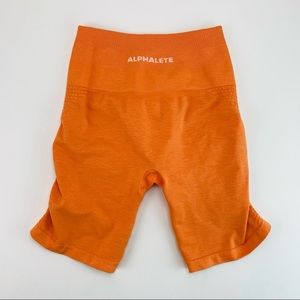 Alphalete Seamless High Rise Biker Shorts Creamsicle Orange
